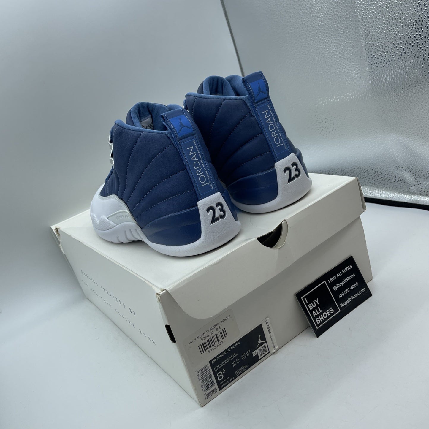 Size 8.5 - Air Jordan 12 Retro Indigo 2020 Suede Leather (130690-404)