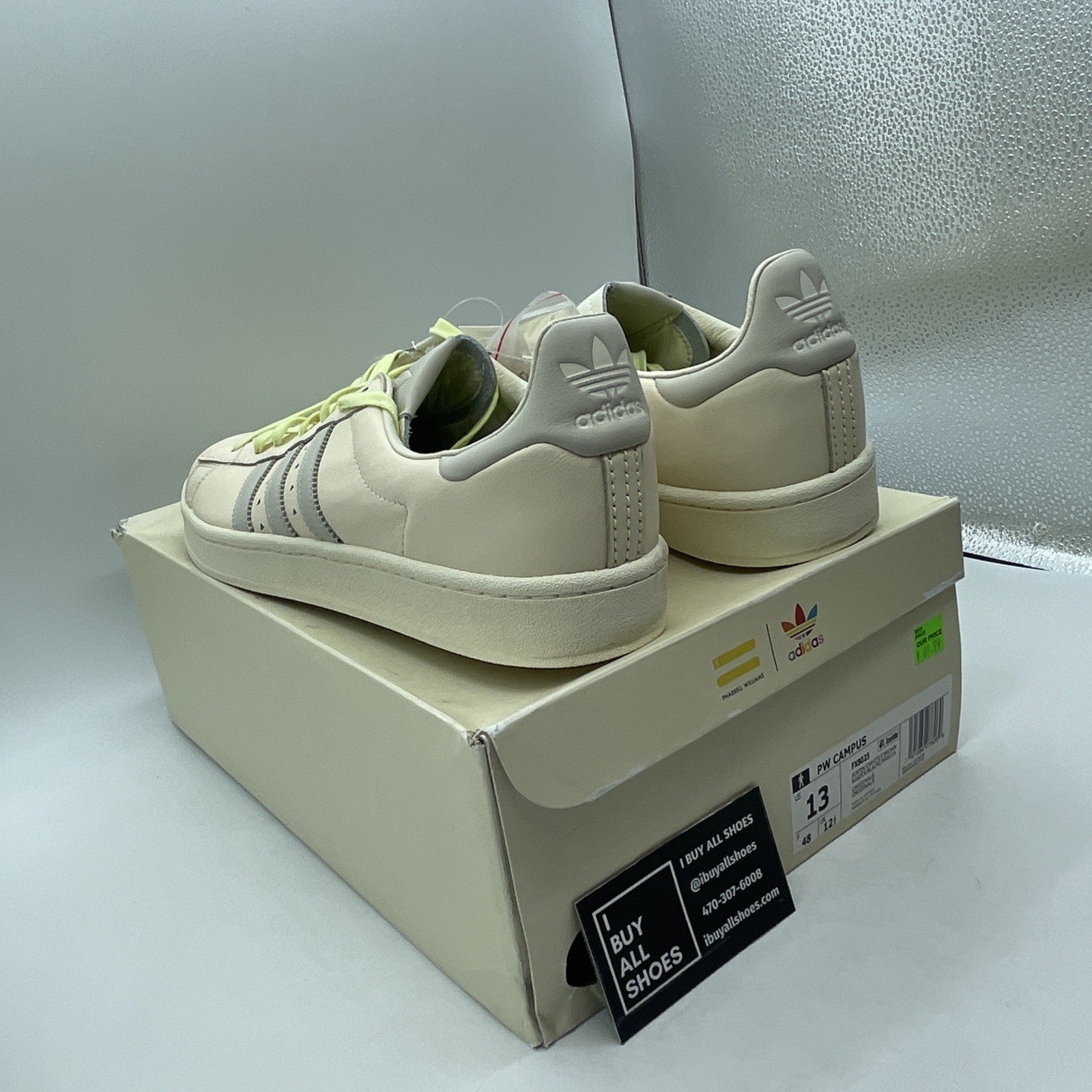Size 13 - Pharrell Williams x Adidas Campus Ecru Tint (FX8025)
