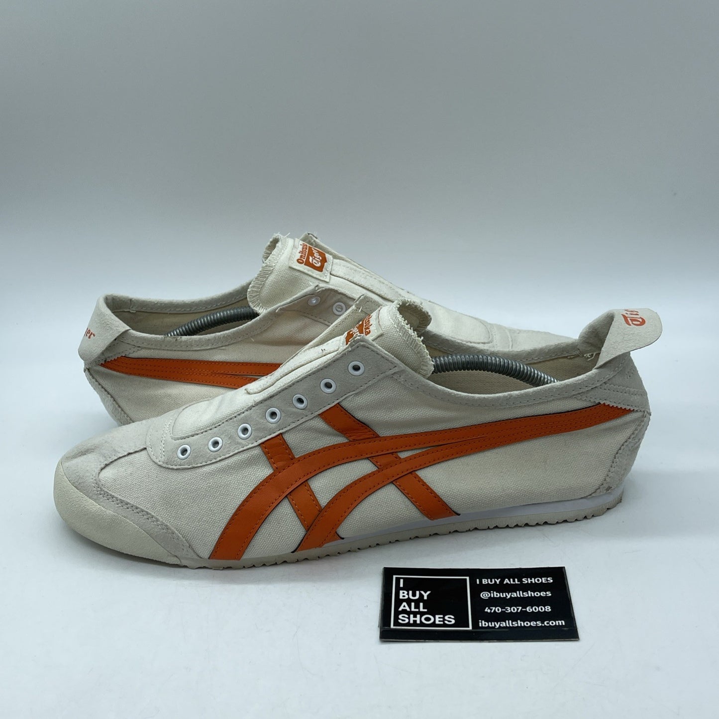 Size 13 - Mexico 66 Slip-on Birch Orange Tan White Suede Leather (1183A360)