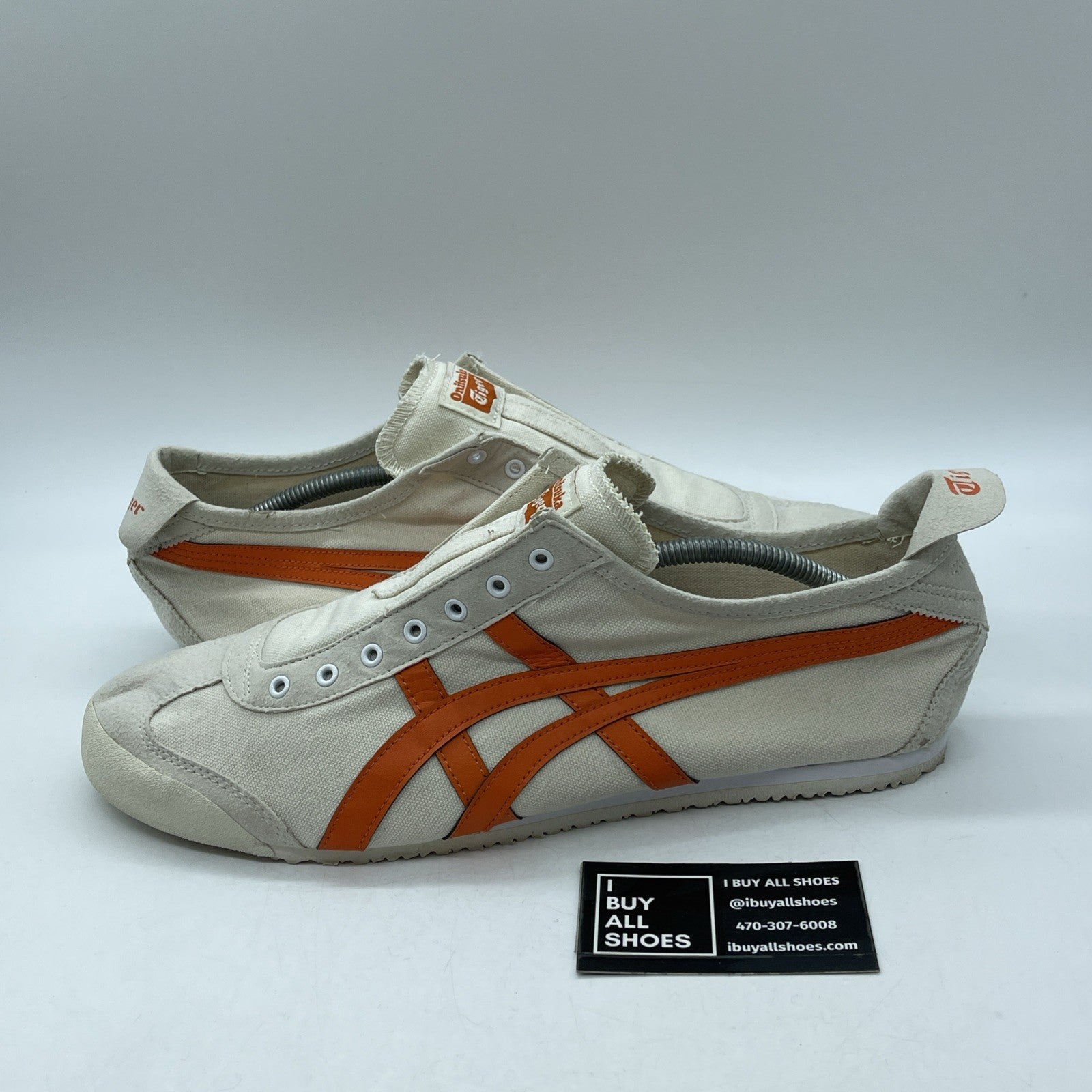 Size 13 - Mexico 66 Slip-on Birch Orange Tan White Suede Leather (1183A360)
