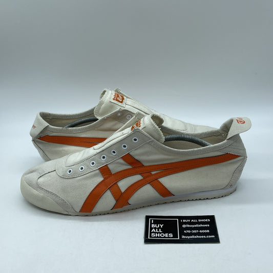 Size 13 - Mexico 66 Slip-on Birch Orange Tan White Suede Leather (1183A360)