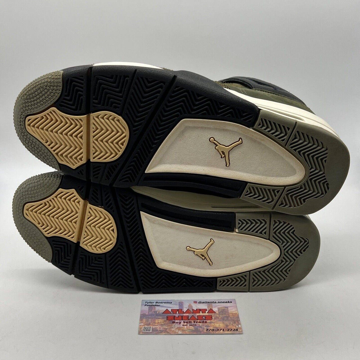 Size 10 - Jordan 4 SE Retro Low Craft - Olive Black White Suede (FB9927-200)