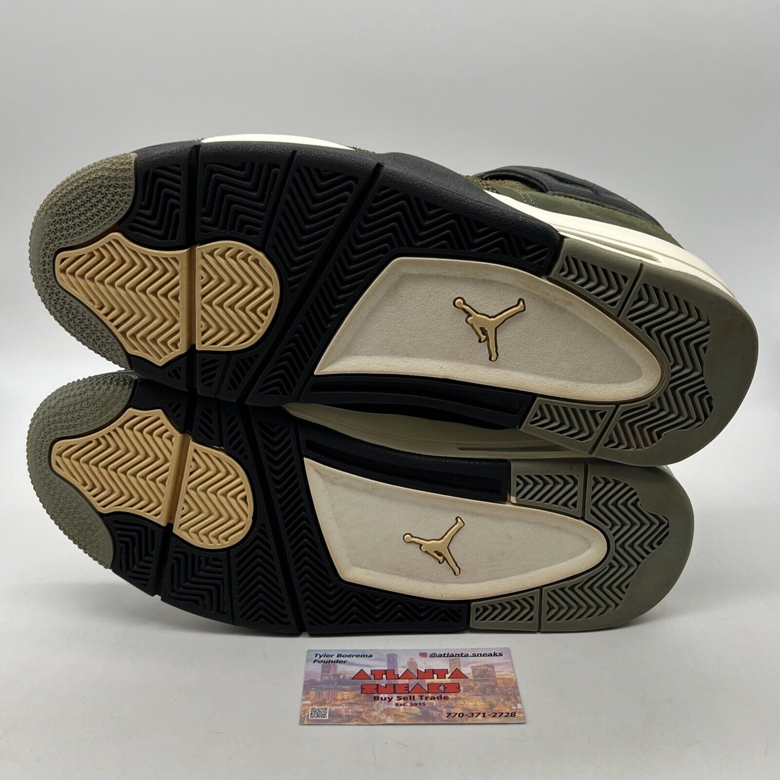 Size 10 - Jordan 4 SE Retro Low Craft - Olive Black White Suede (FB9927-200)