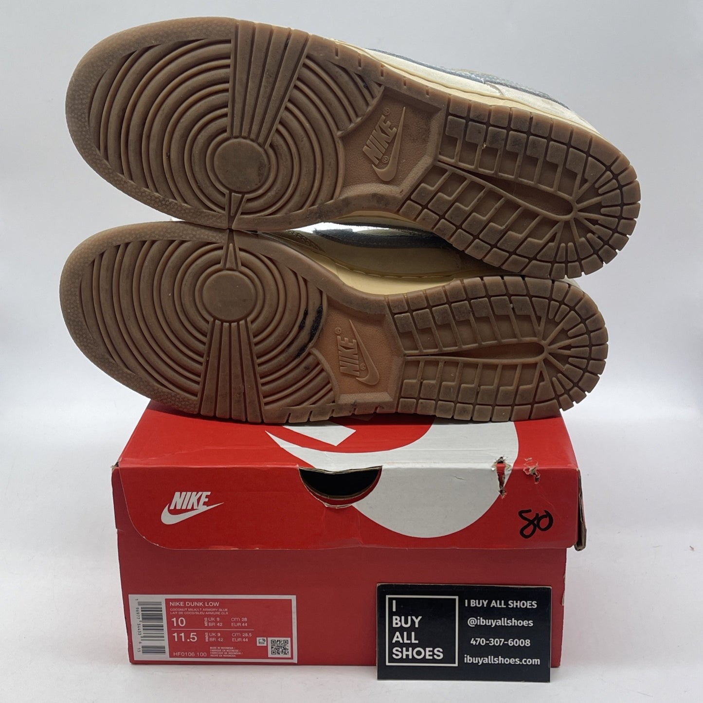 Size 10 - Nike Dunk Low Sanddrift Armory Blue Brown Suede (HF0106-100)