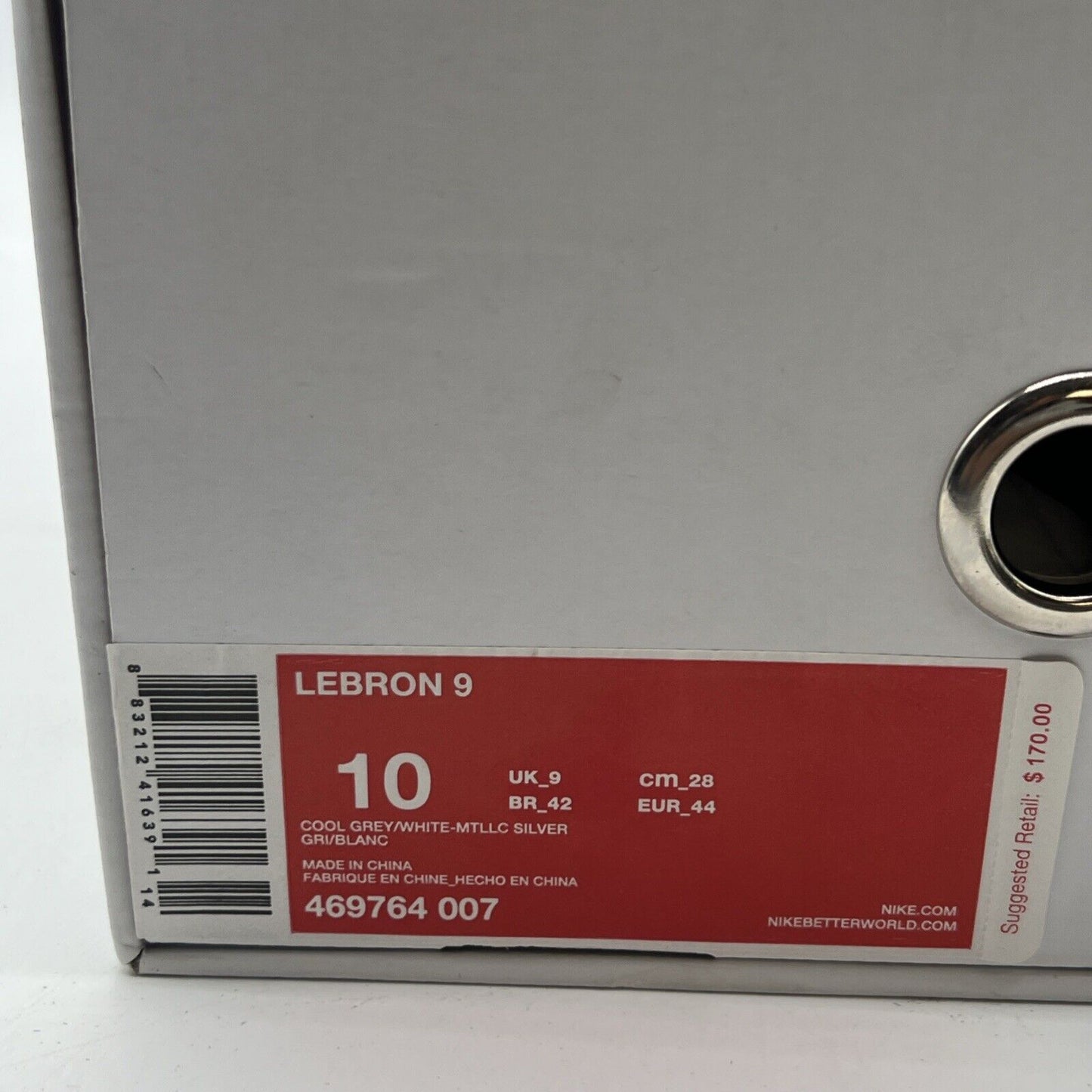 Size 10 - Nike LeBron 9 Cool Grey (469764-007)