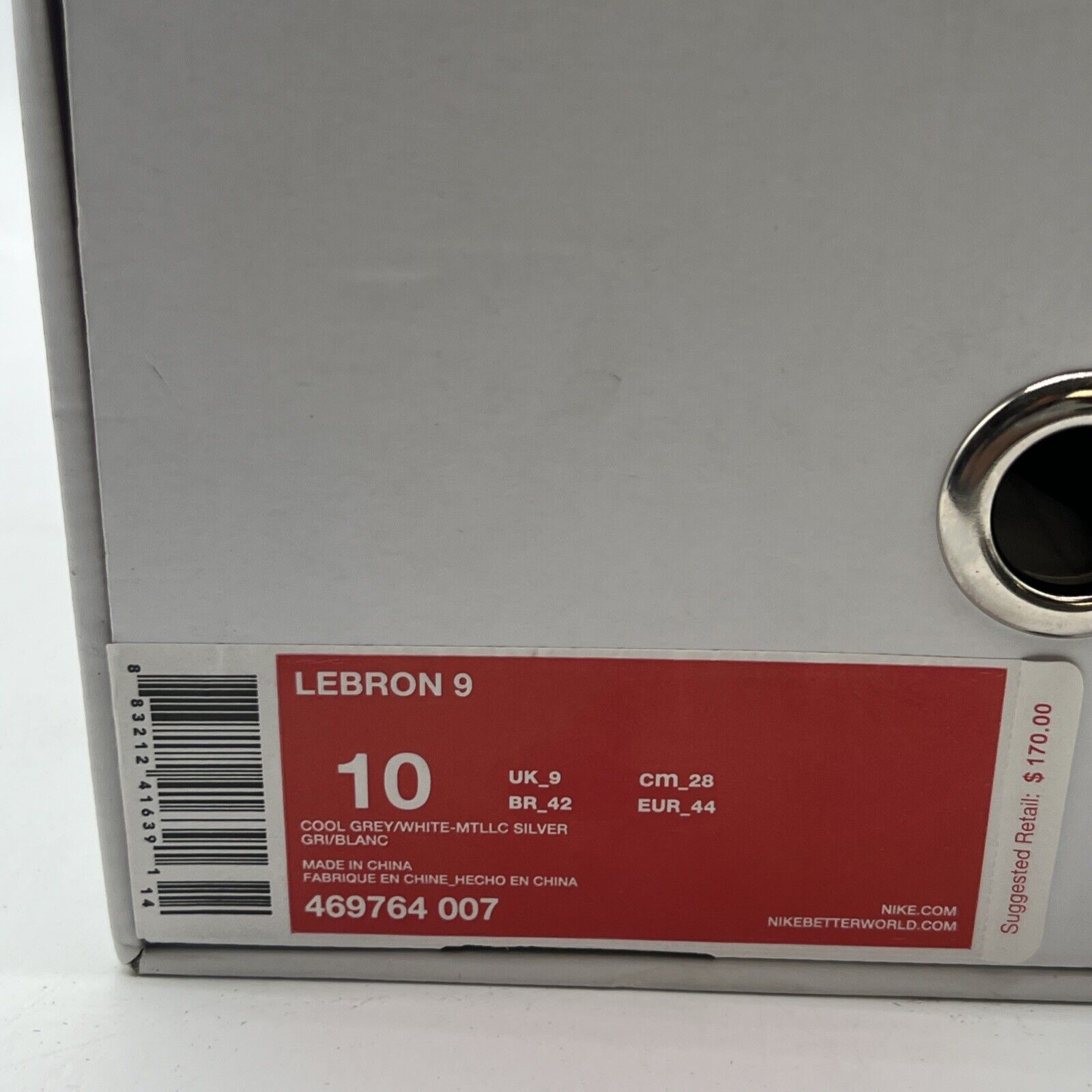 Size 10 - Nike LeBron 9 Cool Grey (469764-007)