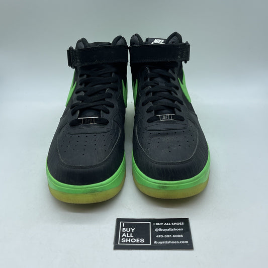 Size 14 - Nike Lunar Force 1 Leather Mid Black (555089-004)
