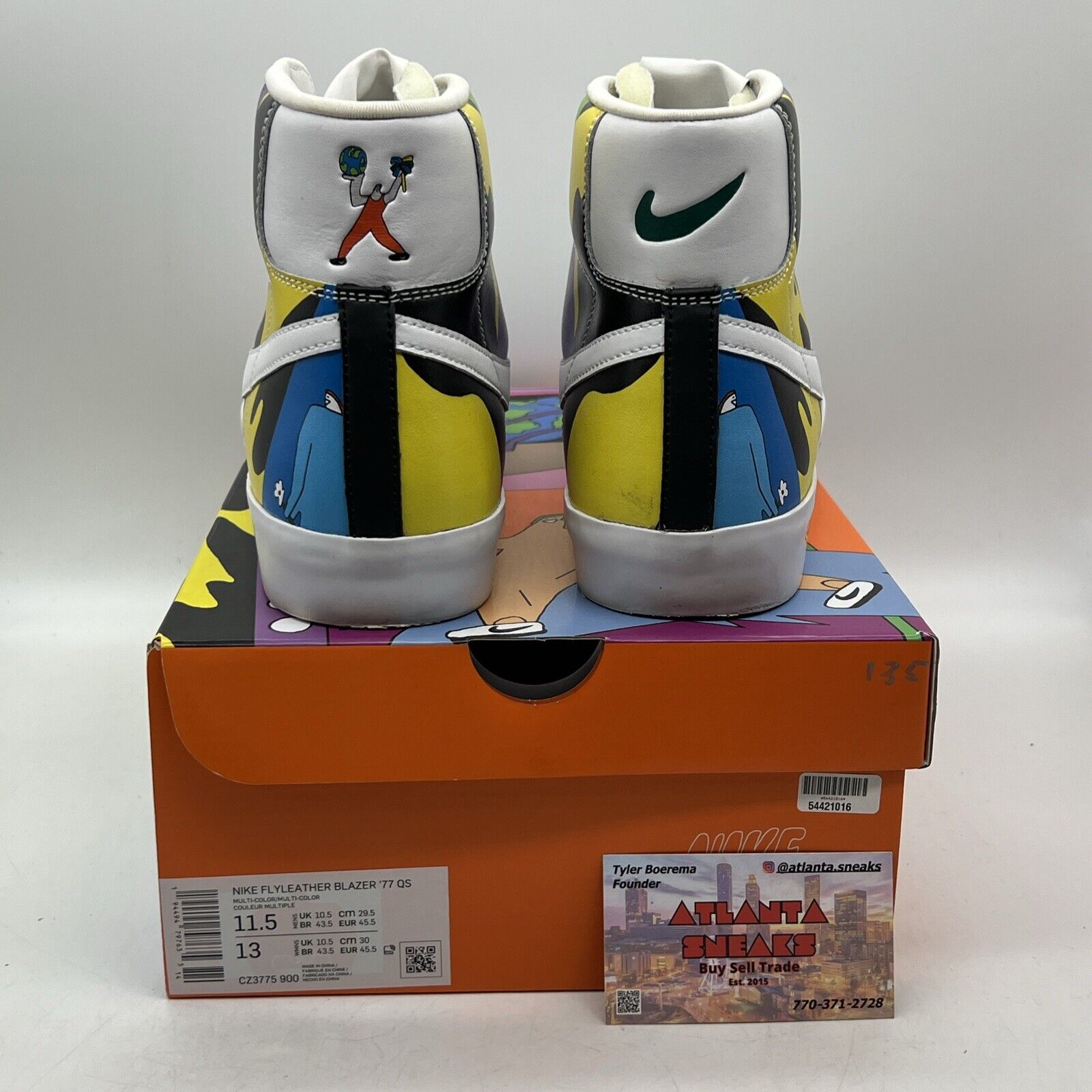 Size 11.5 - Nike Ruohan Wang x Blazer ’77 Flyleather Mid Multicolor (CZ3775-900)