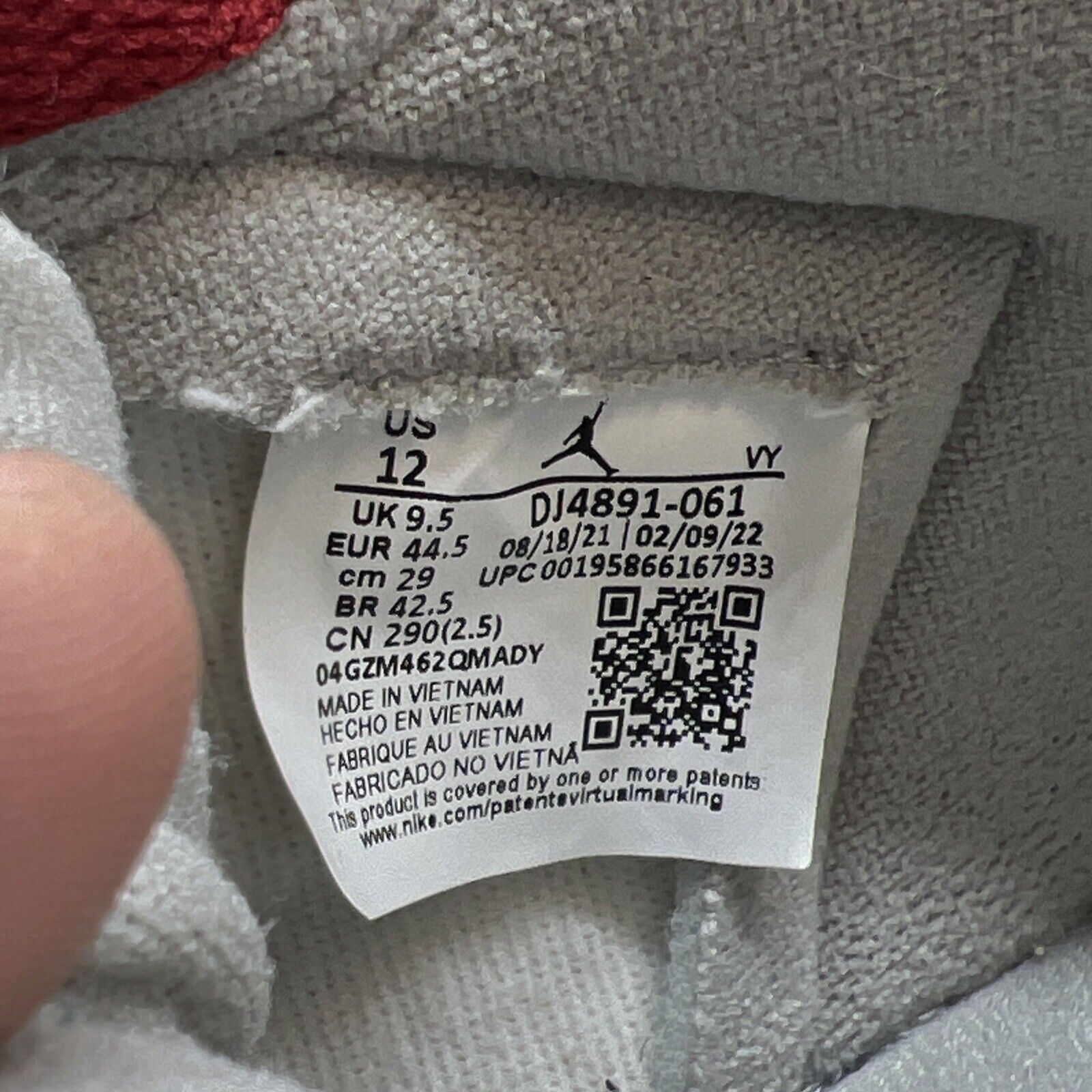 Size 12 - Air Jordan 1 OG High Newstalgia Chenille W White Leather (DJ4891-061)