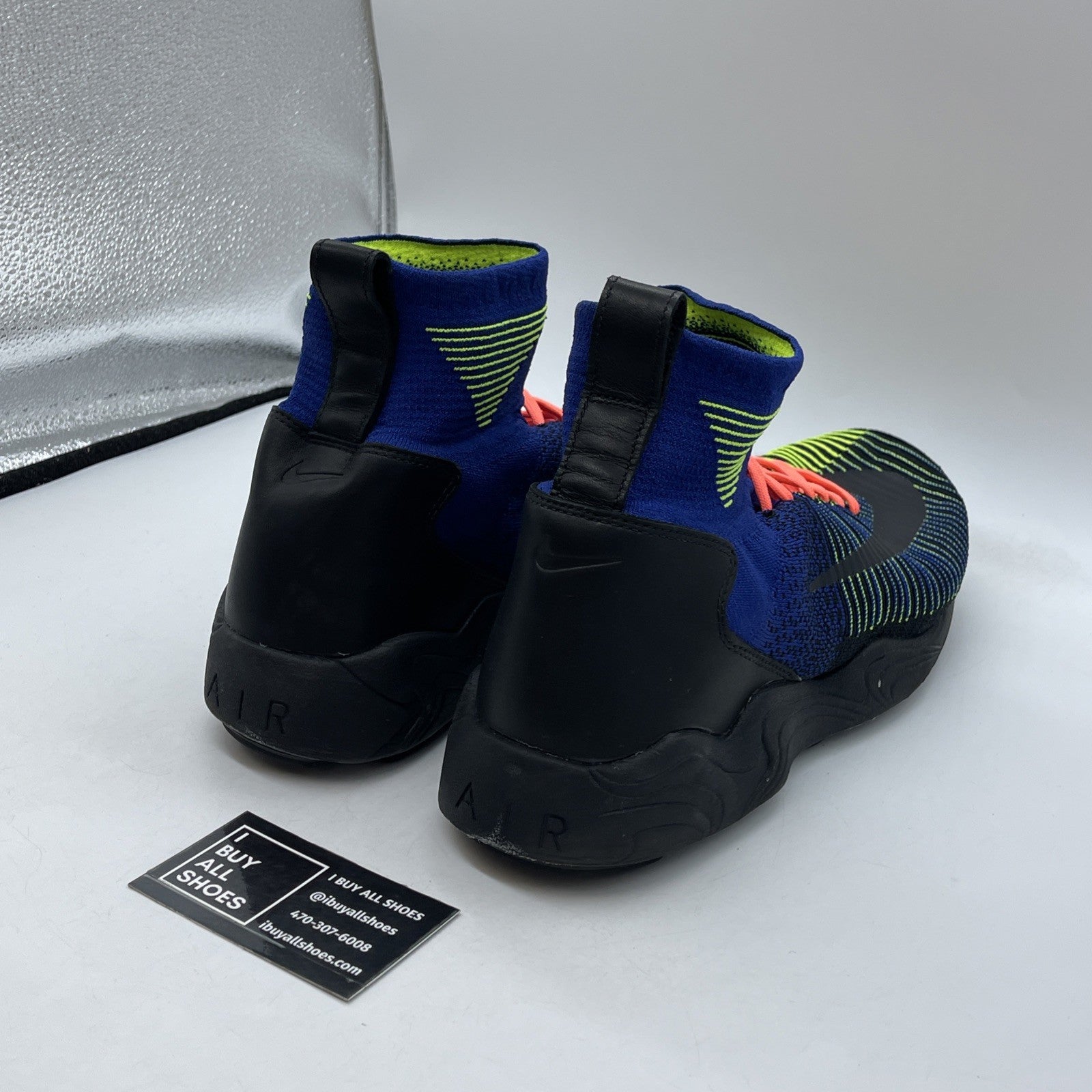 Size 12 - Nike Zoom Mercurial Flyknit Deep Royal Blue Black Suede (844626-401)