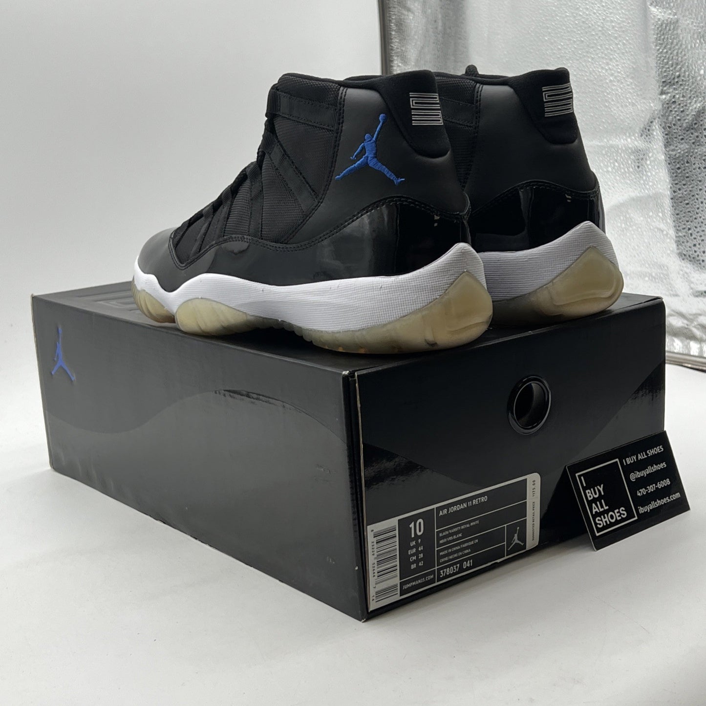 Size 10 - Air Jordan 11 Retro 2009 Space Jam (378037-041)