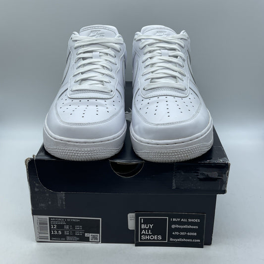 Size 12 - Nike Air Force 1 '07 Fresh White Leather (DM0211-100)