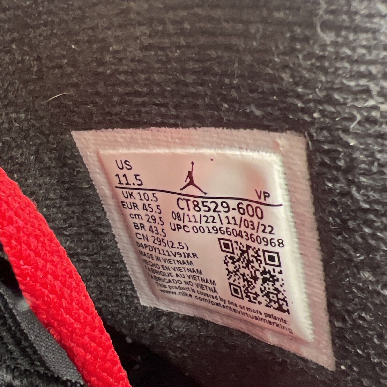 Size 11.5 - Air Jordan 6 Retro Toro Bravo (CT8529-600)