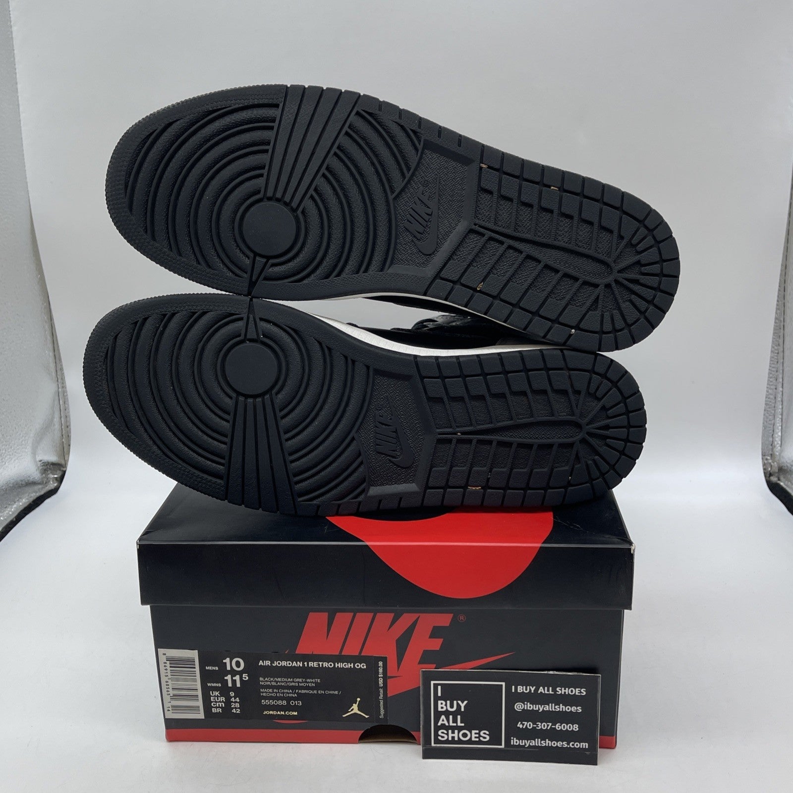 Size 10 - Air Jordan 1 Retro OG High Shadow (555088-013)