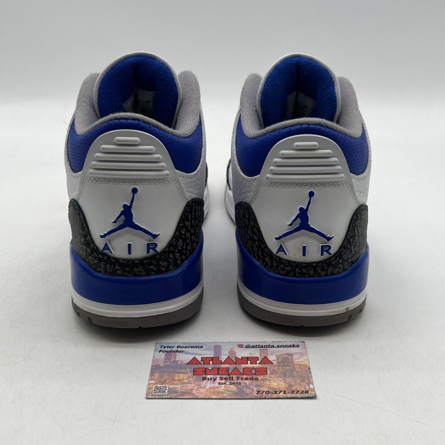 Size 8.5 - Jordan 3 Retro Mid Racer Blue White Black Grey Leather (CT8532-145)