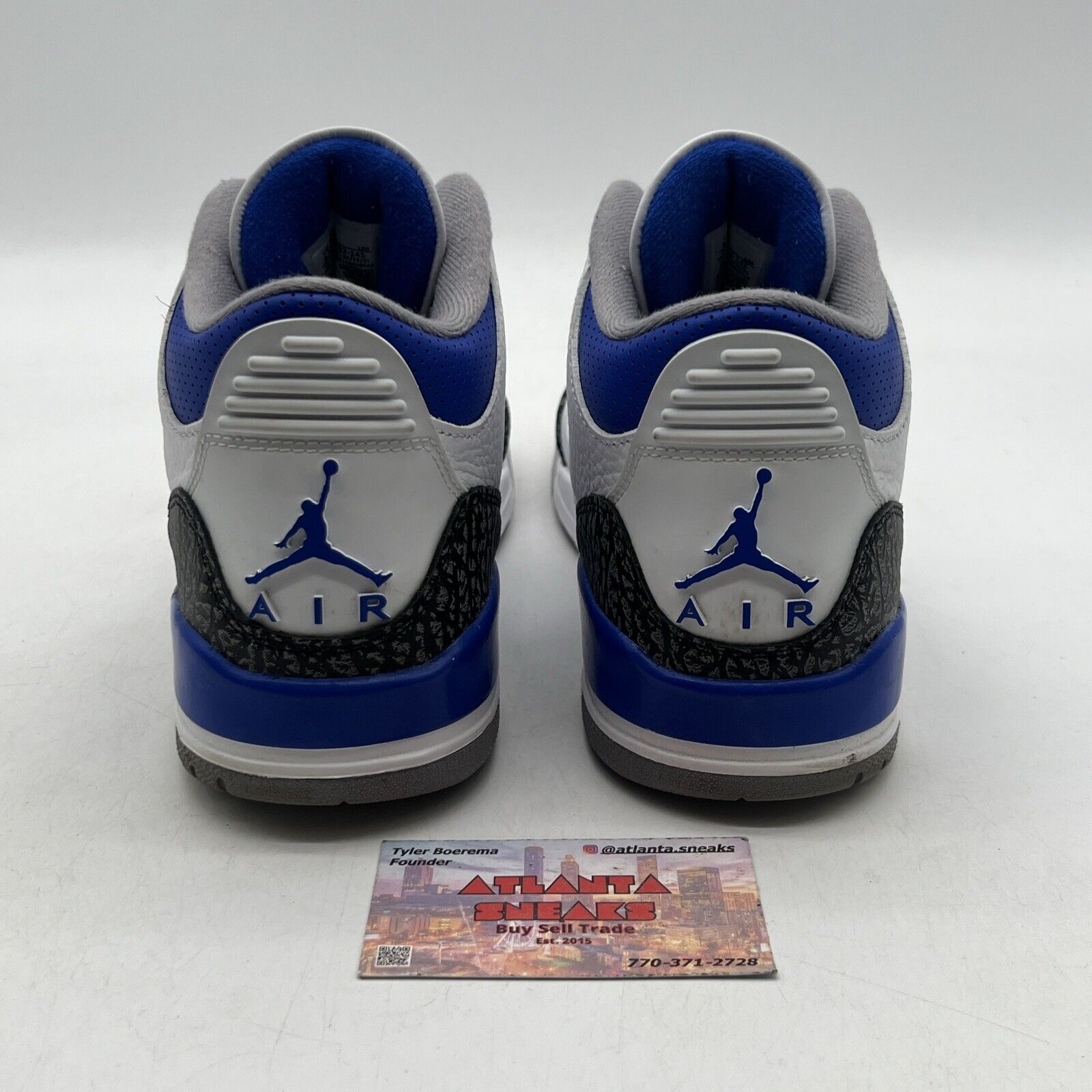 Size 8.5 - Jordan 3 Retro Mid Racer Blue White Black Grey Leather (CT8532-145)