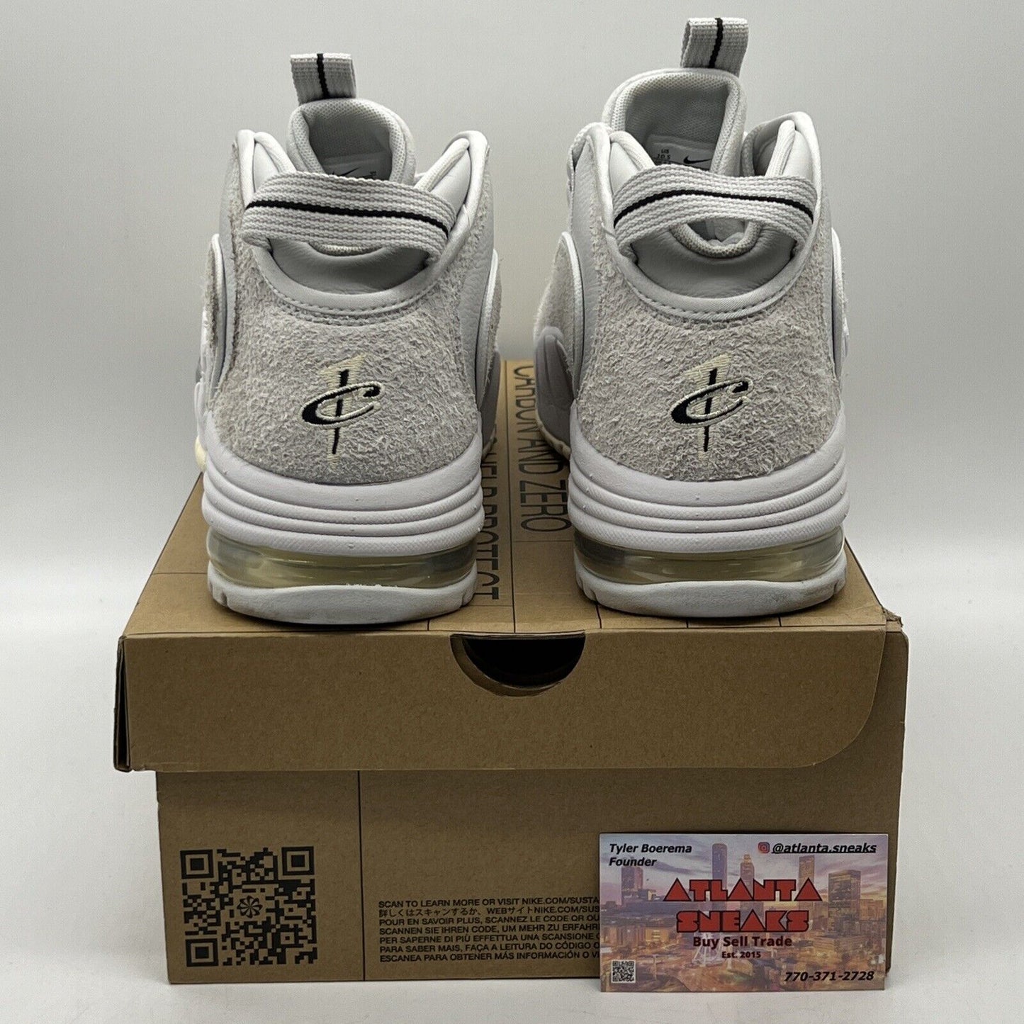 Size 10.5 - Nike Air Max Penny 1 Photon Dust Grey White Cream (DX5801-001)