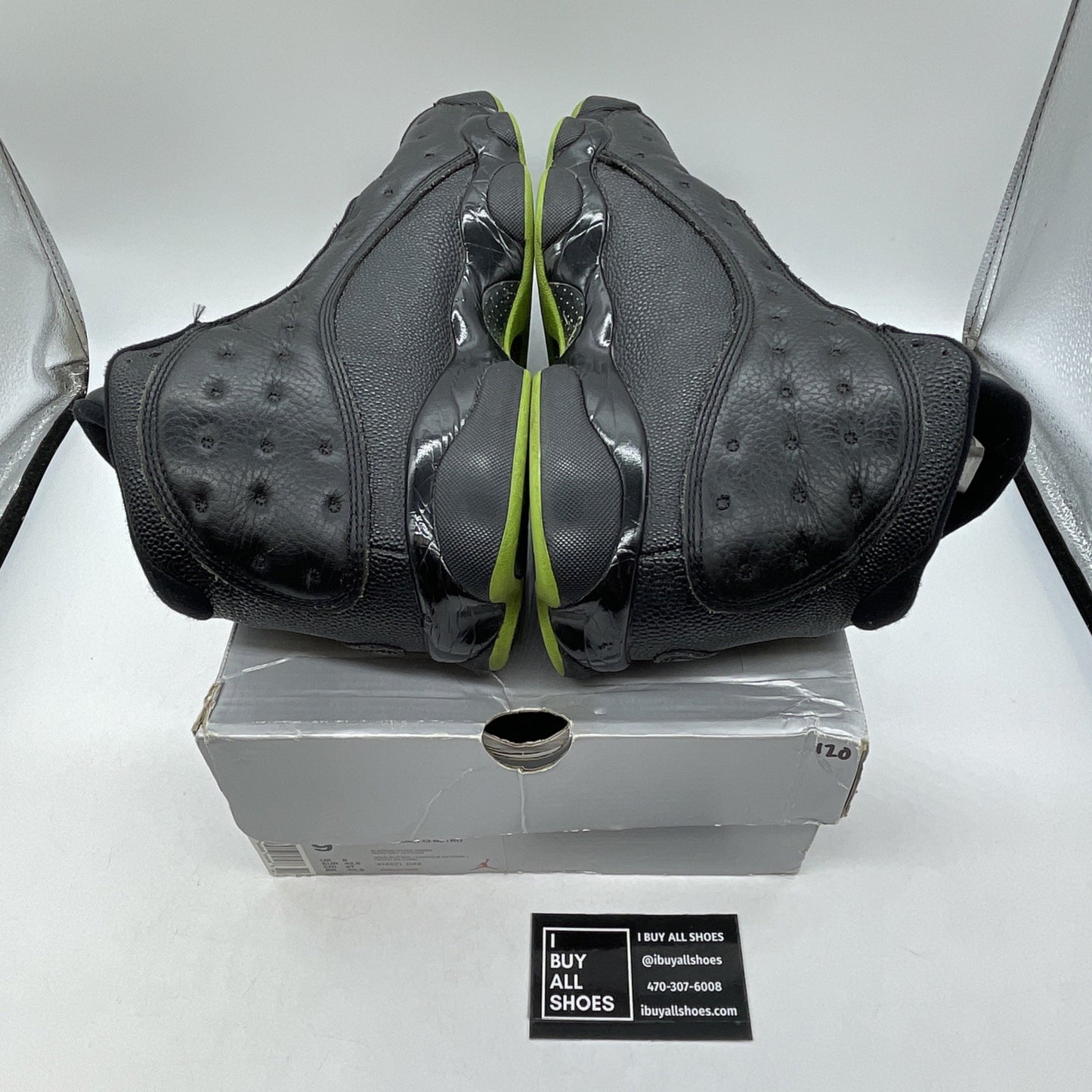 Size 9 - Air Jordan 13 Retro 2017 Altitude Black Leather (414571-042)