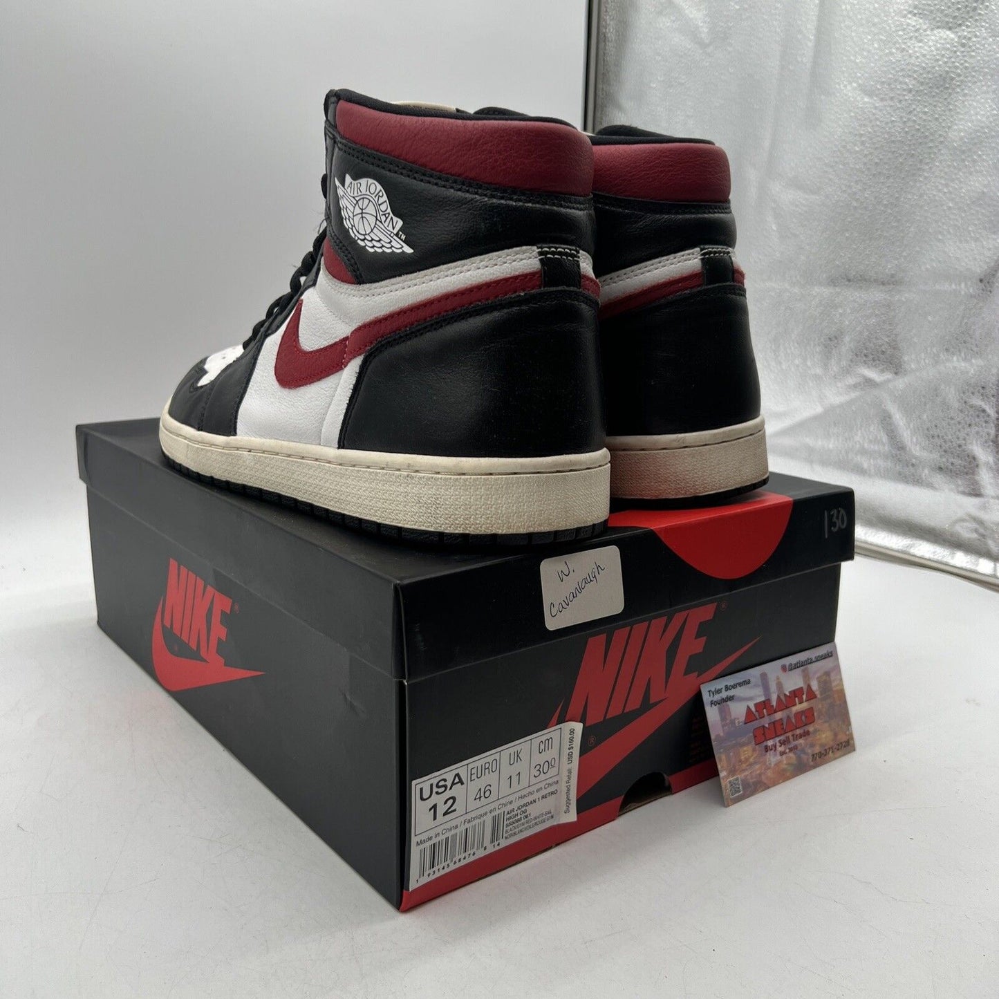 Size 12 - Jordan 1 Retro High OG Gym Red 2019 Black Red White (555088-061)
