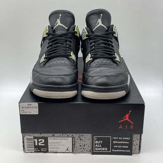 Size 12 - Jordan 4 Retro LS oreo 2015 Black Grey Leather (314254-003)