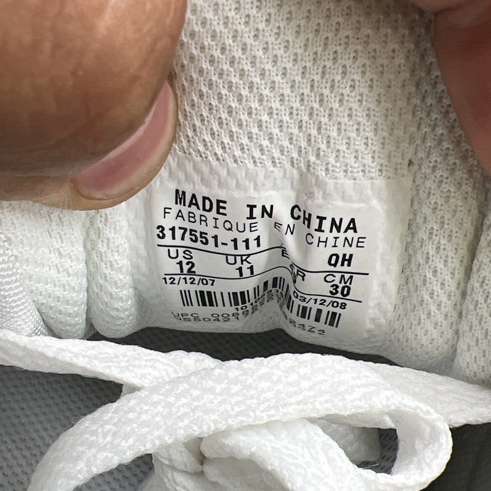 Size 12 - Nike Air Max Wright White - (317551-111)