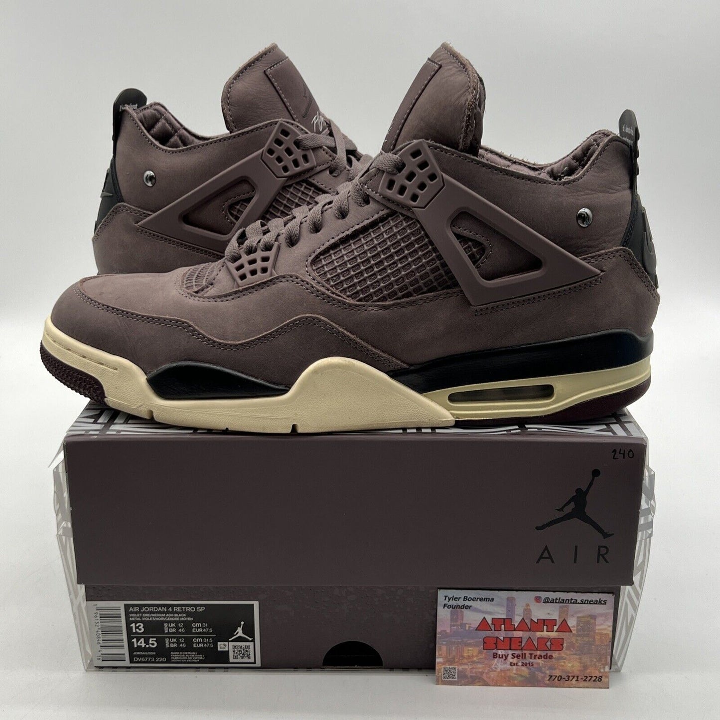 Size 13 - Jordan 4 Retro x A Ma Maniere Mid Violet Ore (DV6773-220)