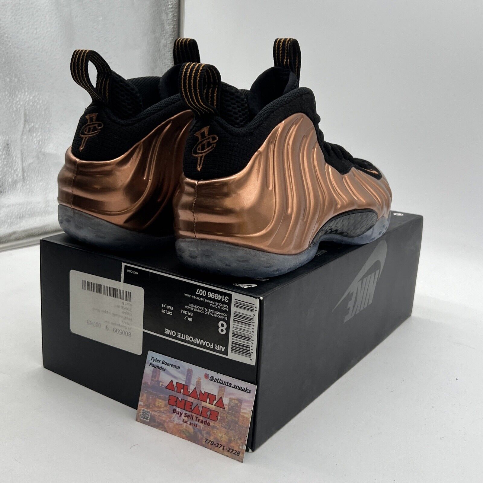 Size 8 - Nike Air Foamposite One 2017 Copper (314996-007)