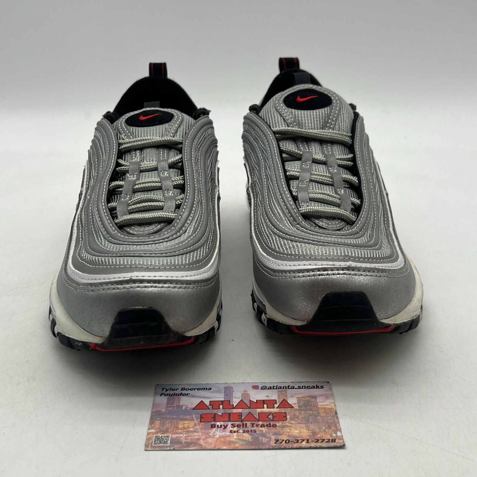 Size 9 - Nike Air Max 97 OG 2022 Silver Bullet W White Red (DQ9131-002)