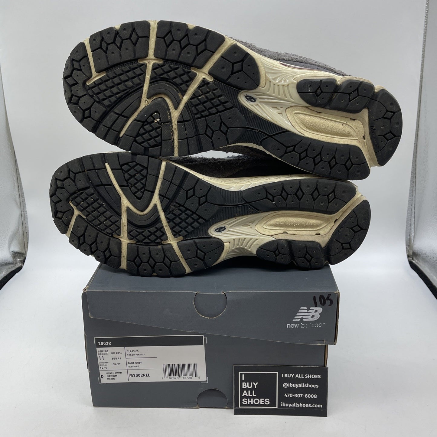 Size 11 - New Balance 2002R Castlerock Navy Grey Suede Leather (M2002REL)