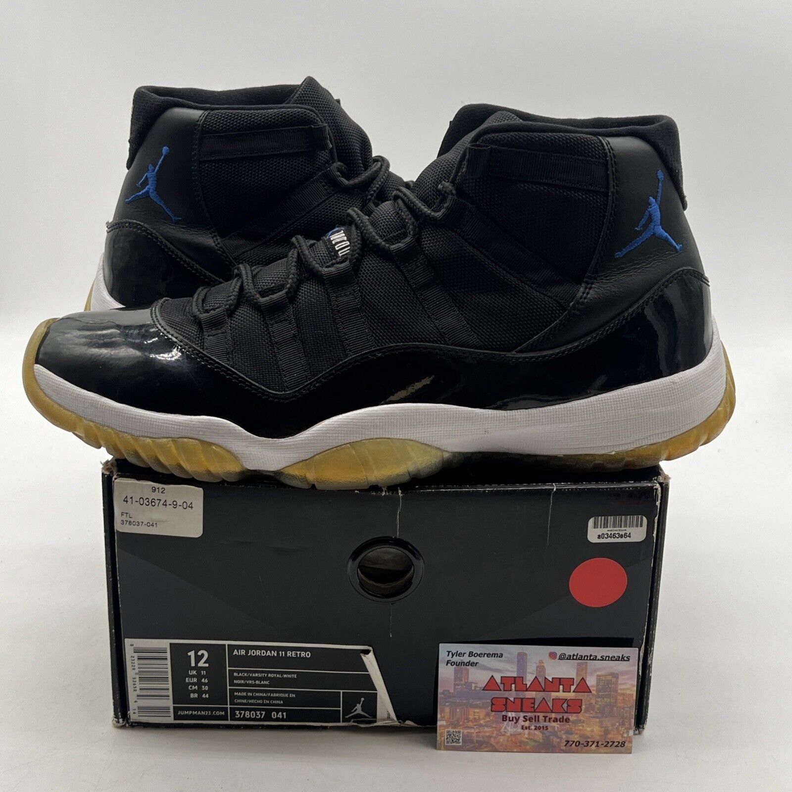 Size 12 - Air Jordan 11 Retro 2009 Space Jam (378037-041)