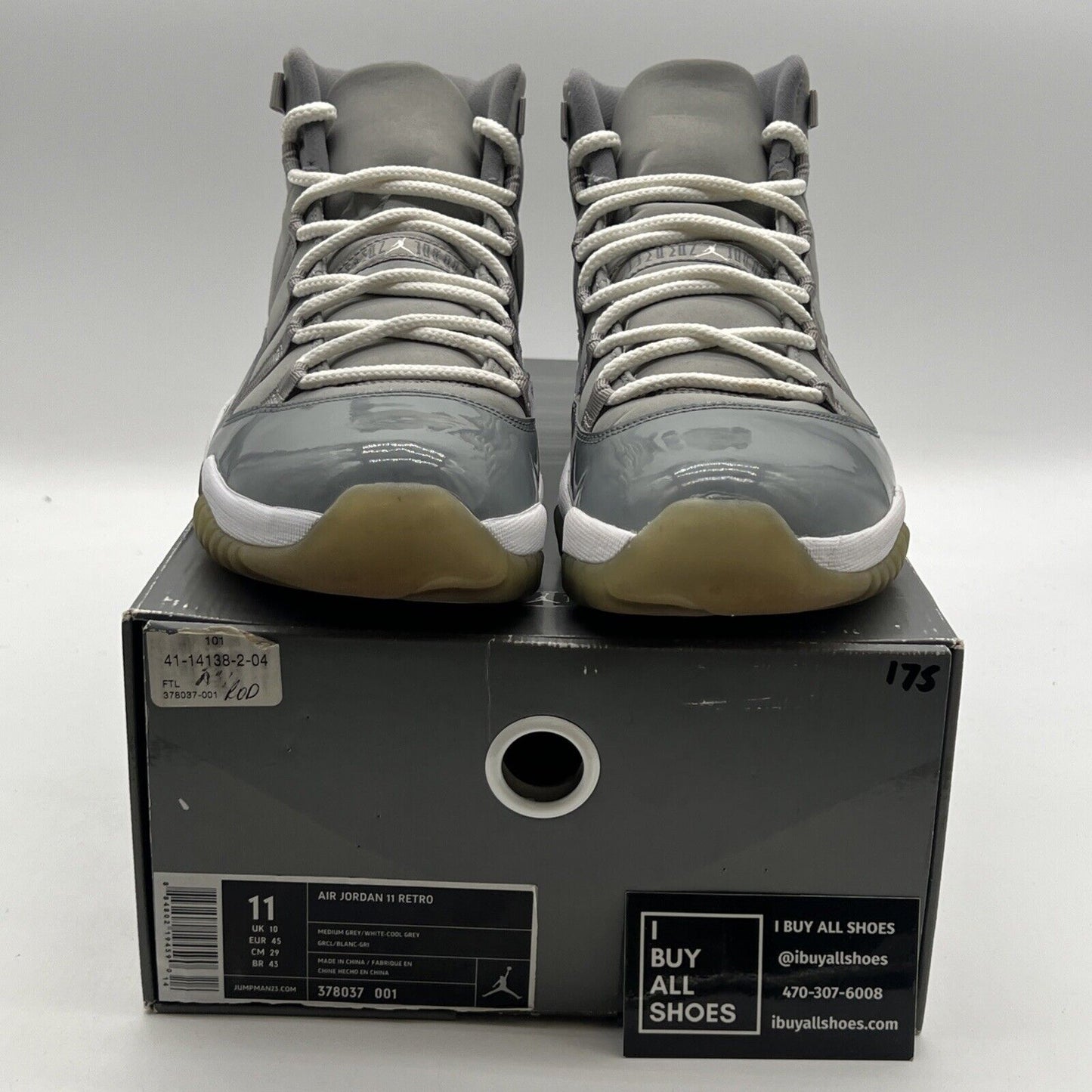 Size 11 - Air Jordan 11 Retro 2010 Cool Grey (378037-001)