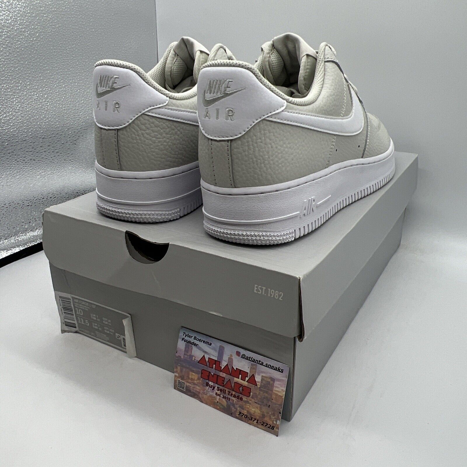 Size 10 - Nike Air Force 1 Light Bone 2020 - CT2302-001 Brand New Og All