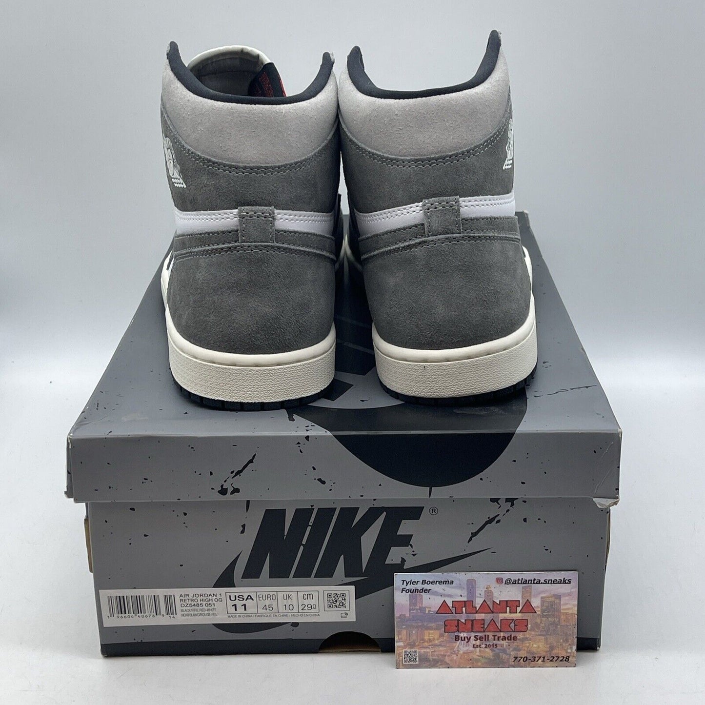 Size 11 - Air Jordan 1 Retro High Washed Black Grey Suede Leather (DZ5485-051)