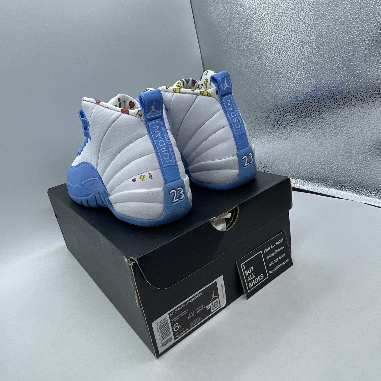 Size 6Y (GS) - Air Jordan 12 Retro Mid Emoji (DQ4365-114)