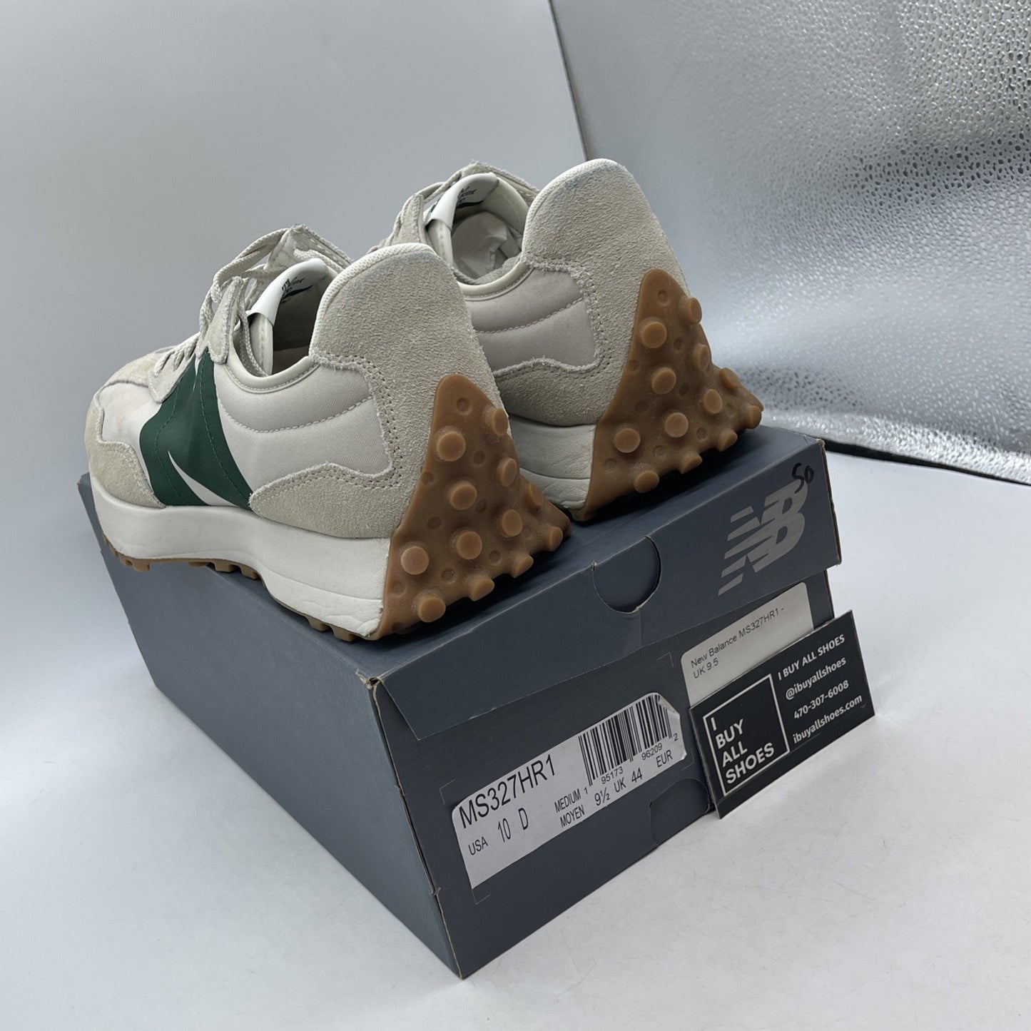 Size 10 - New Balance 327 Timberwolf Nightwatch Green (MS327HR1)