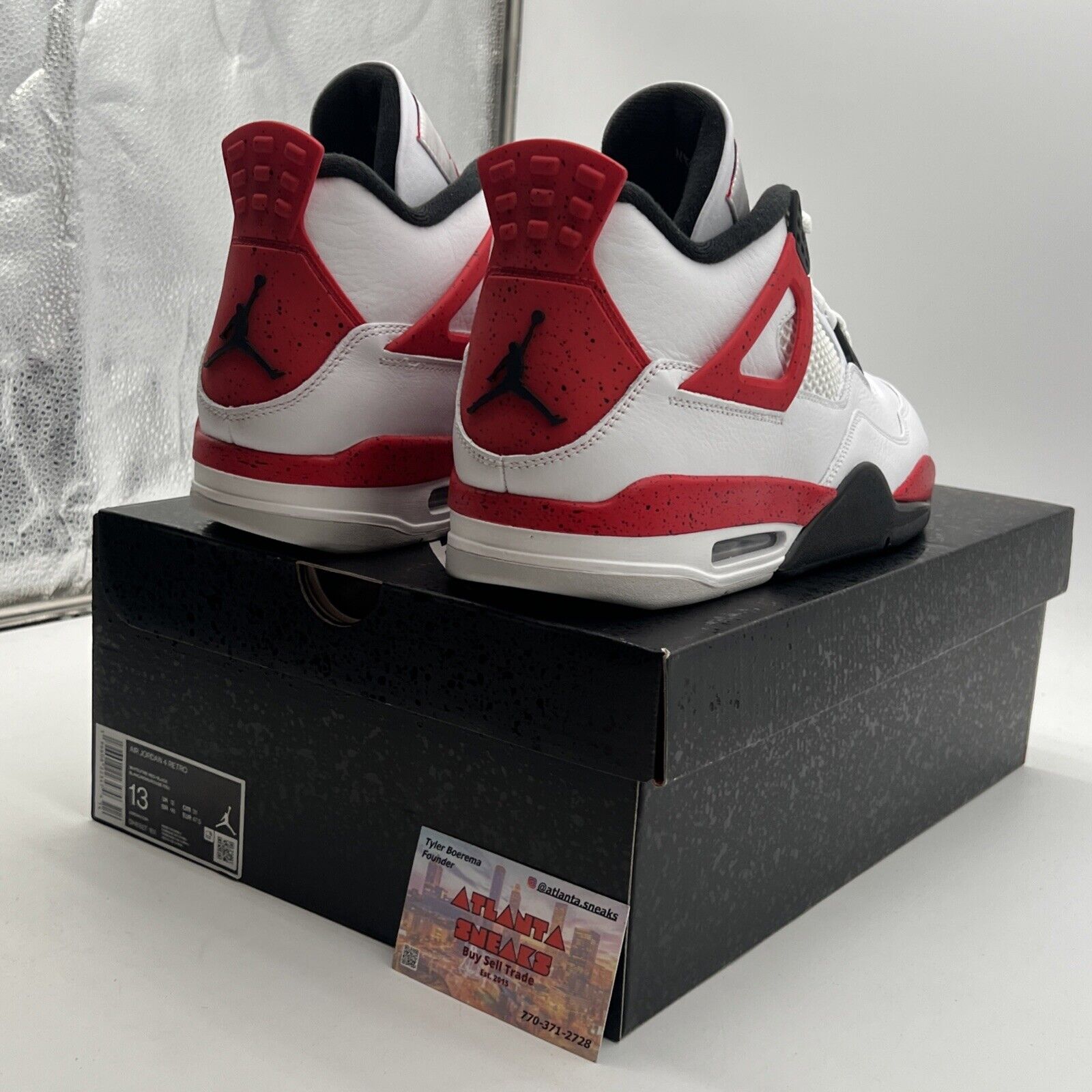 Size 13 - Air Jordan 4 Retro Mid Red Cement (DH6927-161)