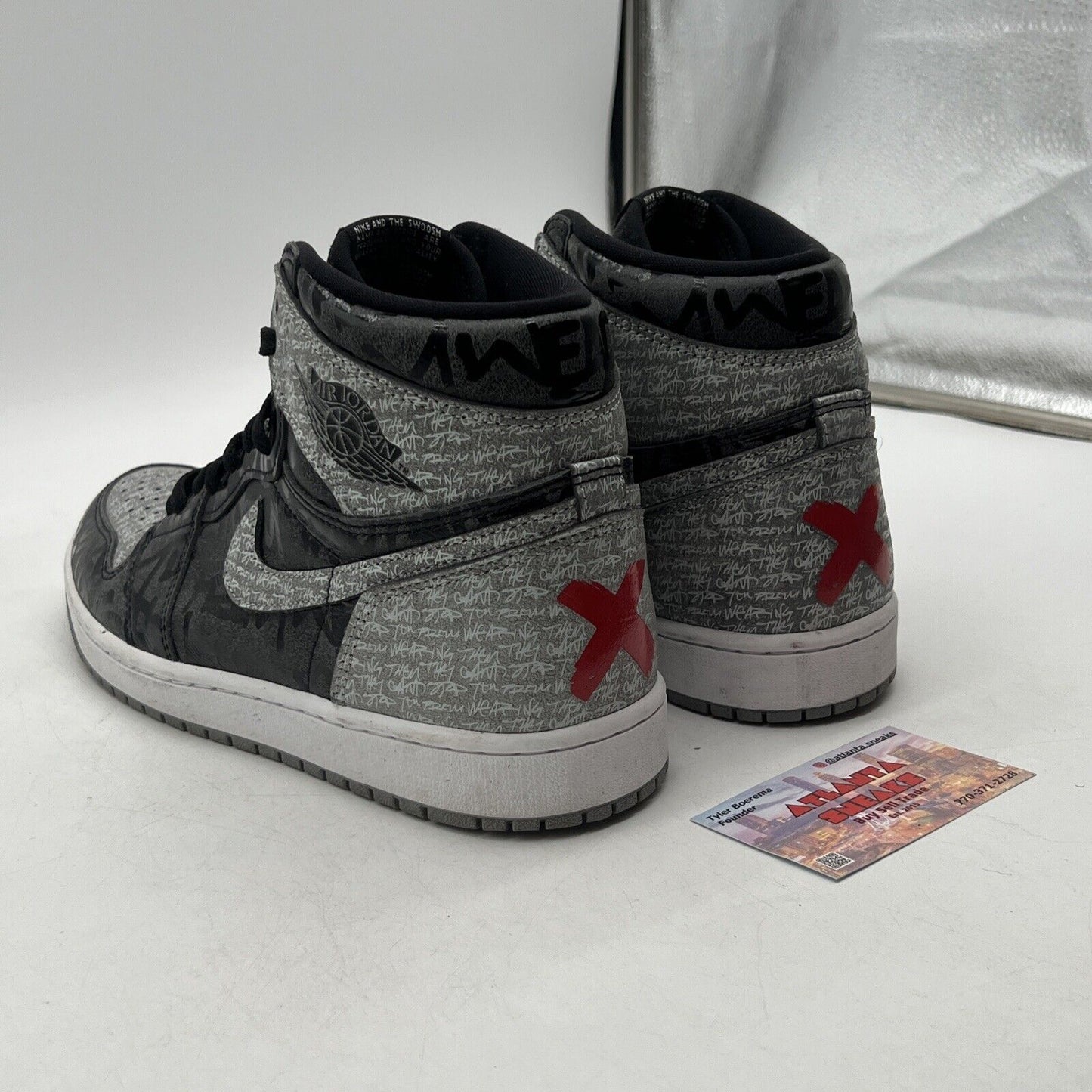 Size 9.5 - Jordan 1 OG High Rebellionaire Grey Black Leather (555088-036)