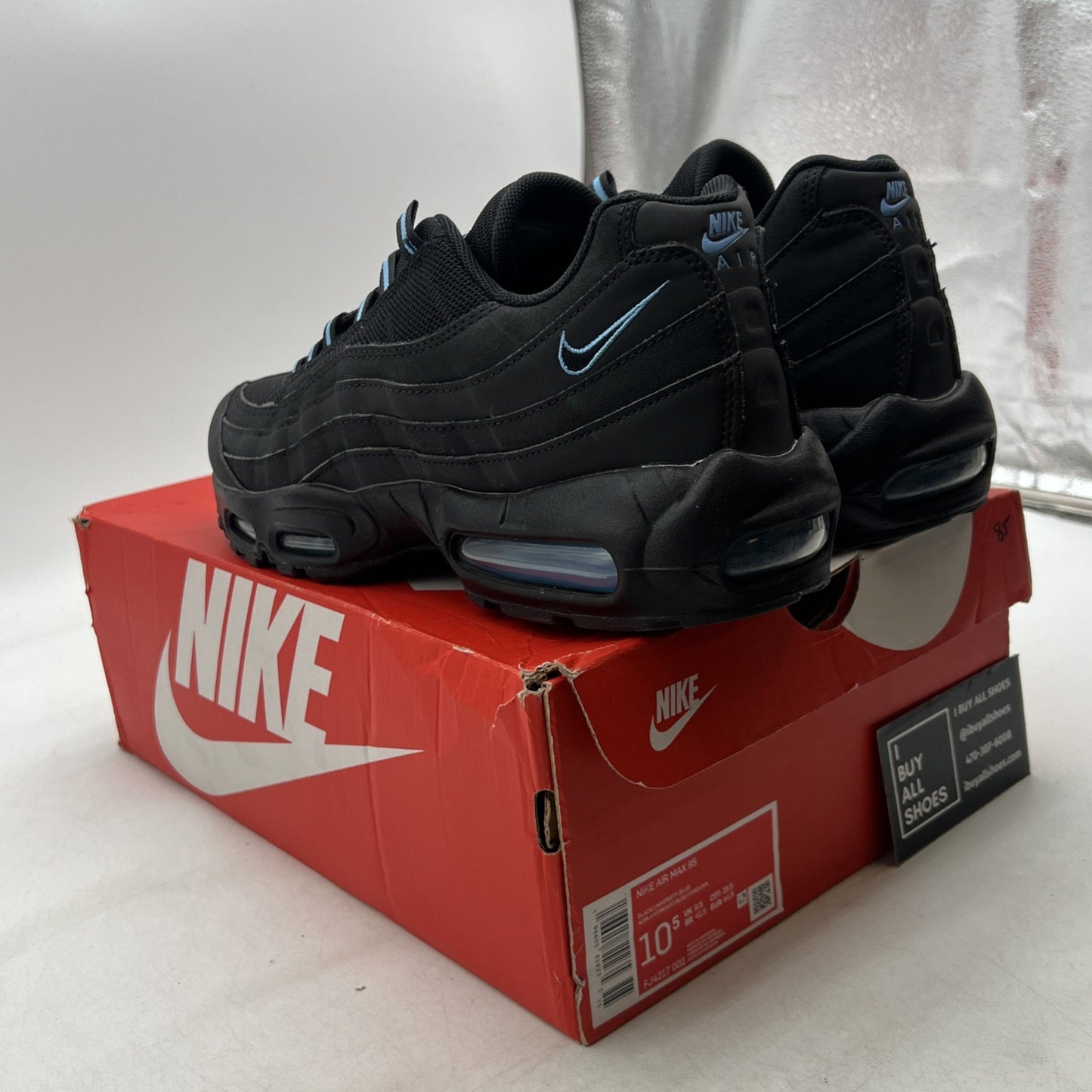 Size 10.5 - Nike Air Max 95 Black University Blue (FJ4217-002) 2023