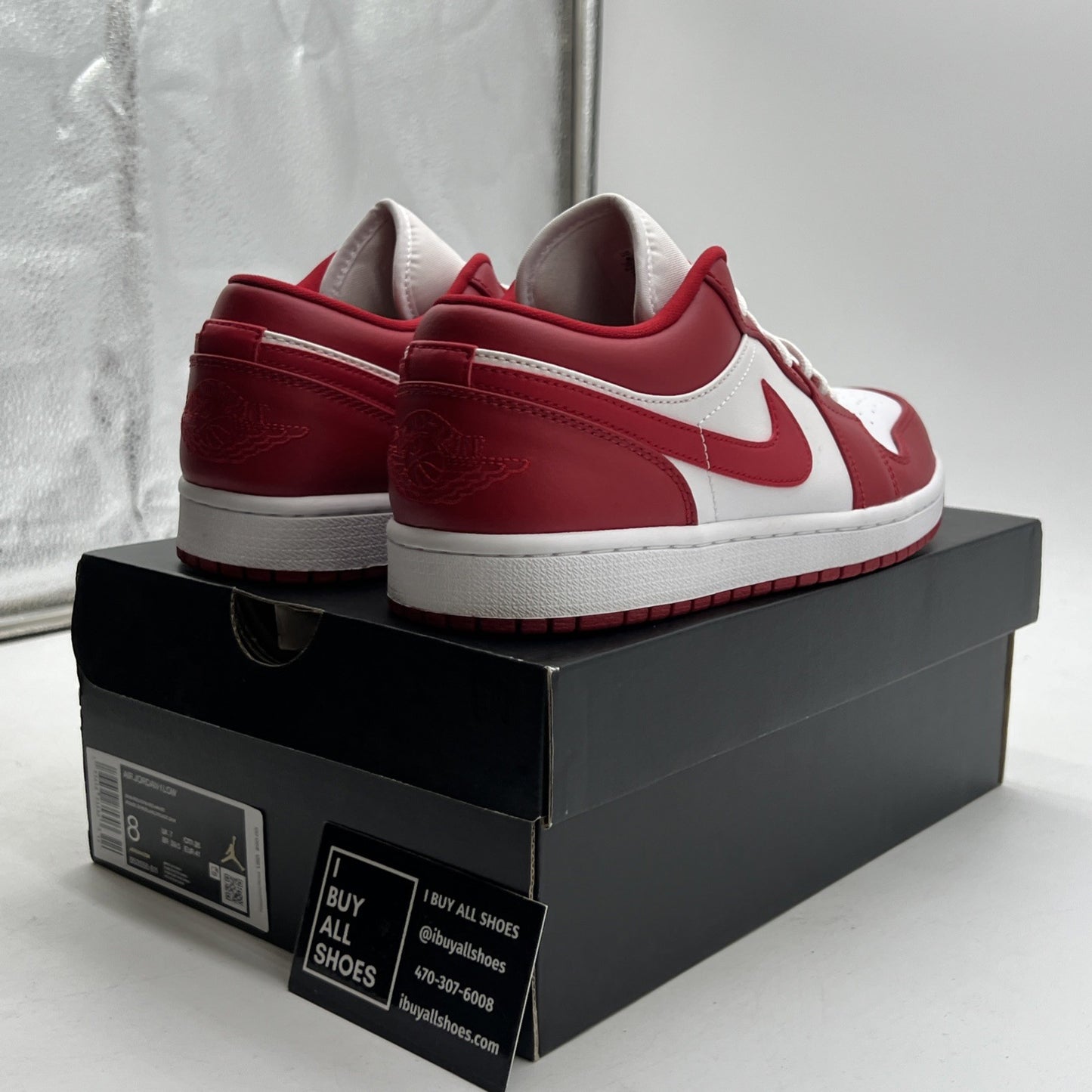 Size 8 - Air Jordan 1 Low Gym Red (553558-611)