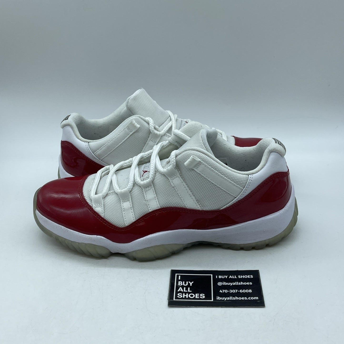 Size 9.5 - Air Jordan 11 Retro 2016 Low Cherry Red White Leather (528895-102)
