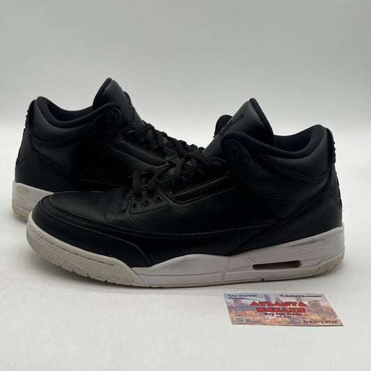 Size 11.5 - Air Jordan 3 Retro Cyber Monday Black Leather (136064-020)