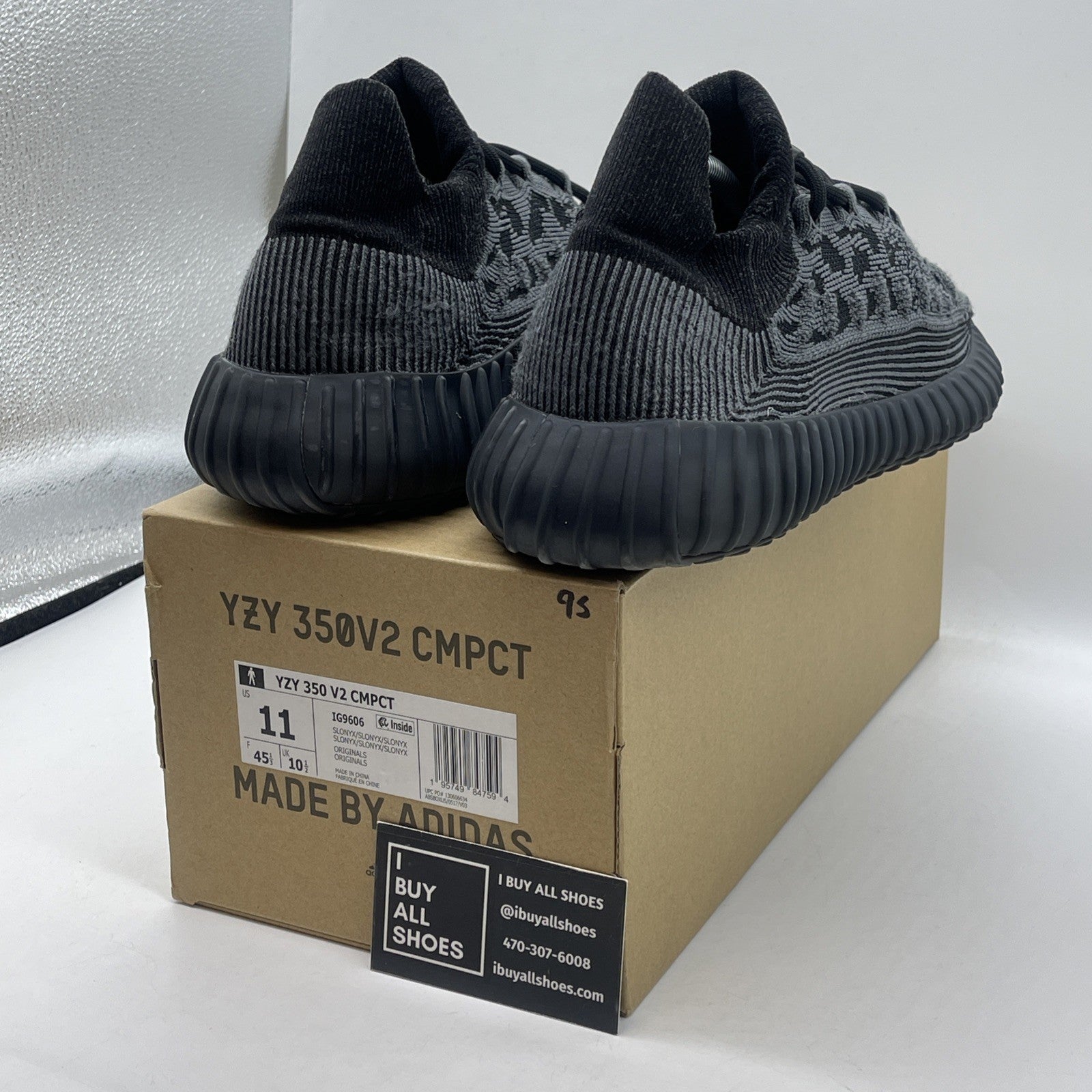 Size 11 - adidas Yeezy Boost 350 V2 CMPCT Slate Onyx grey Black Suede (IG9606)
