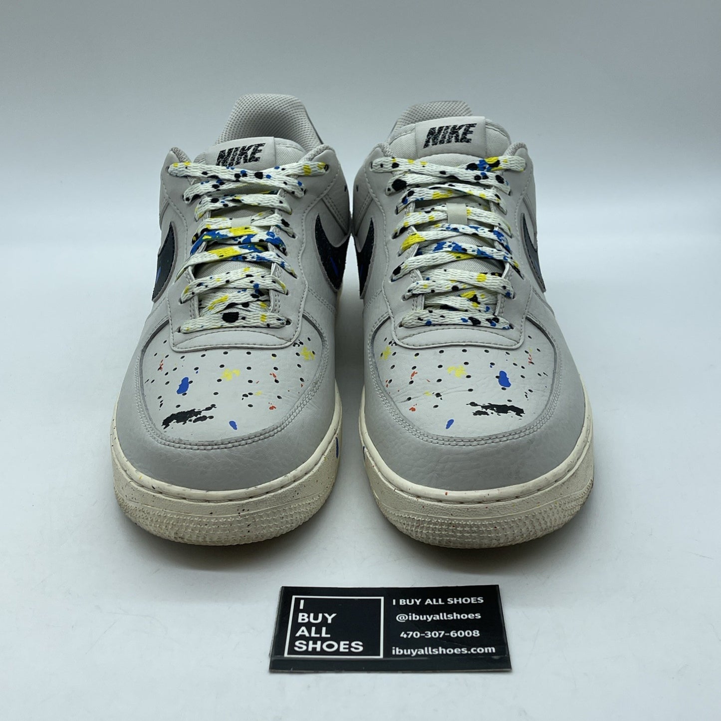 Size 12 - Nike Air Force 1 '07 LV8 Paint Splatter Light Bone (CZ0339-001)