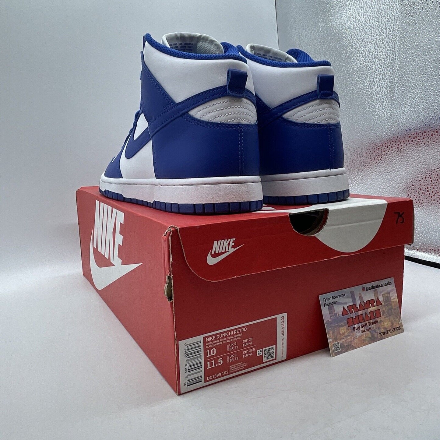 Size 10 - Nike Dunk 2021 High Kentucky Blue White Leather (DD1399-102)