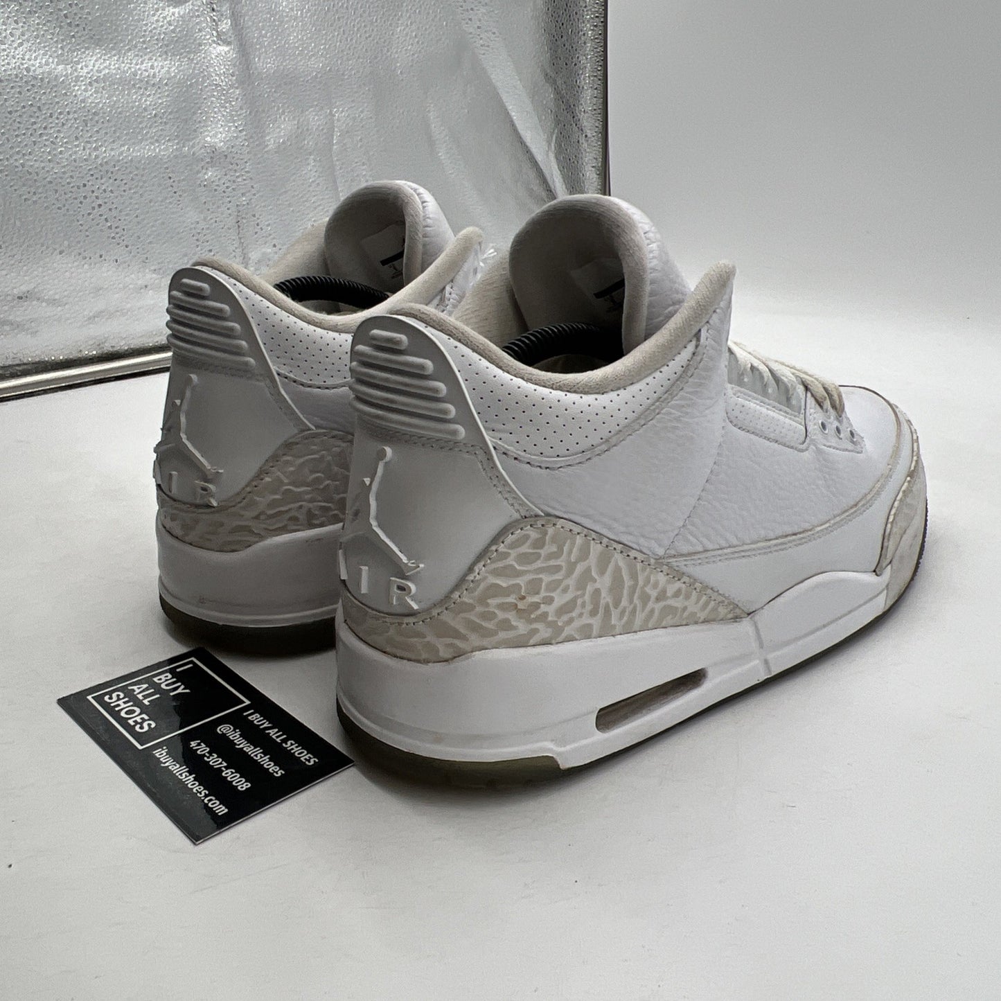 Size 9 - Air Jordan 3 Retro Triple White (136064-111)