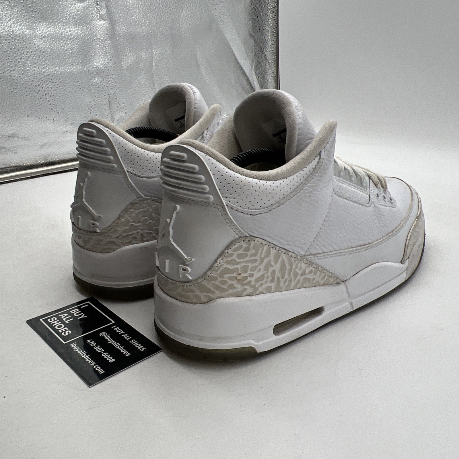 Size 9 - Air Jordan 3 Retro Triple White (136064-111)