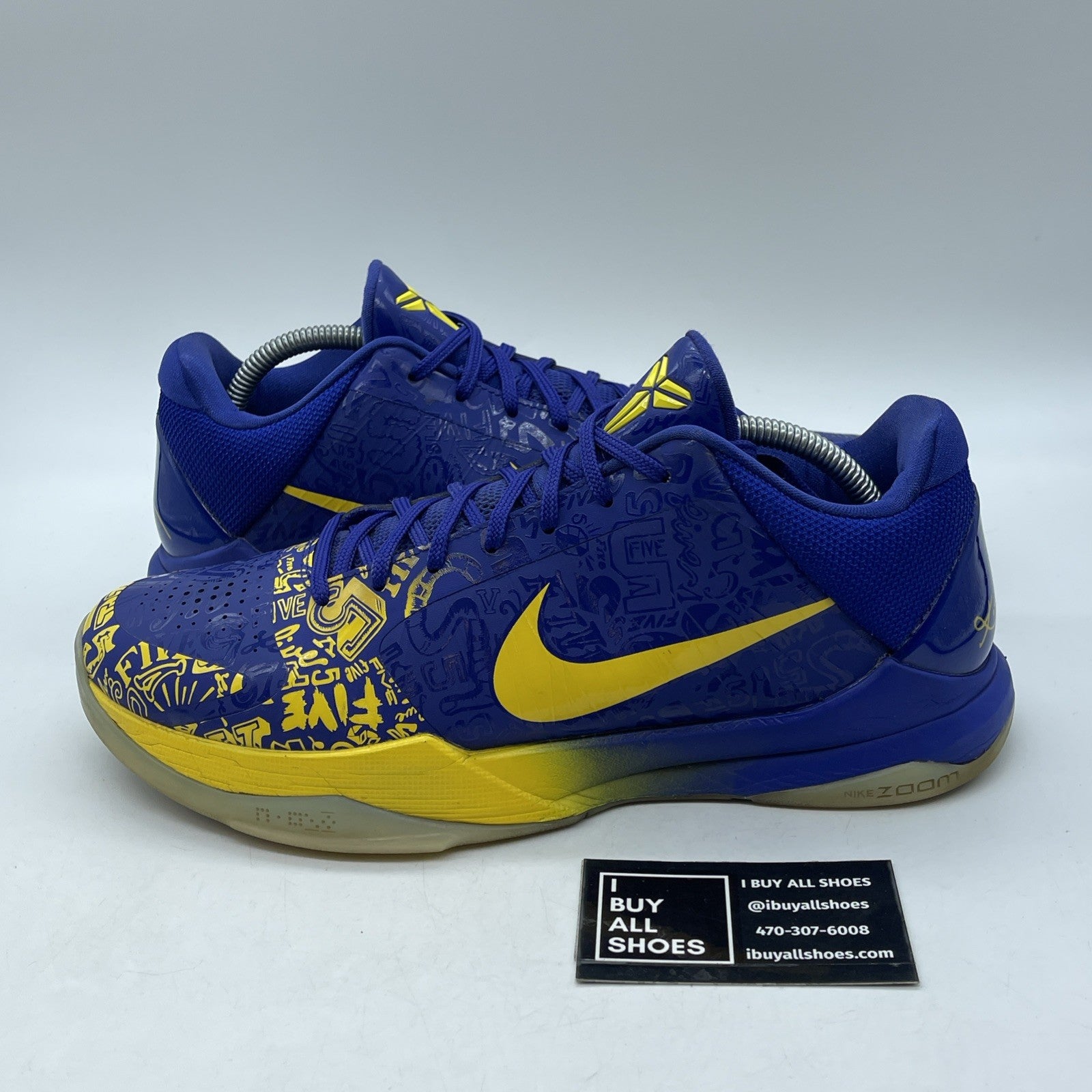 Size 10 - Nike Zoom Kobe 5 Protro 2020 5 Rings Blue Yellow Suede (CD4991400)