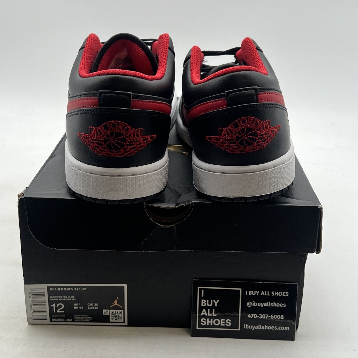 Size 12 - Air Jordan 1 Low White Toe 2022 (553558-063)