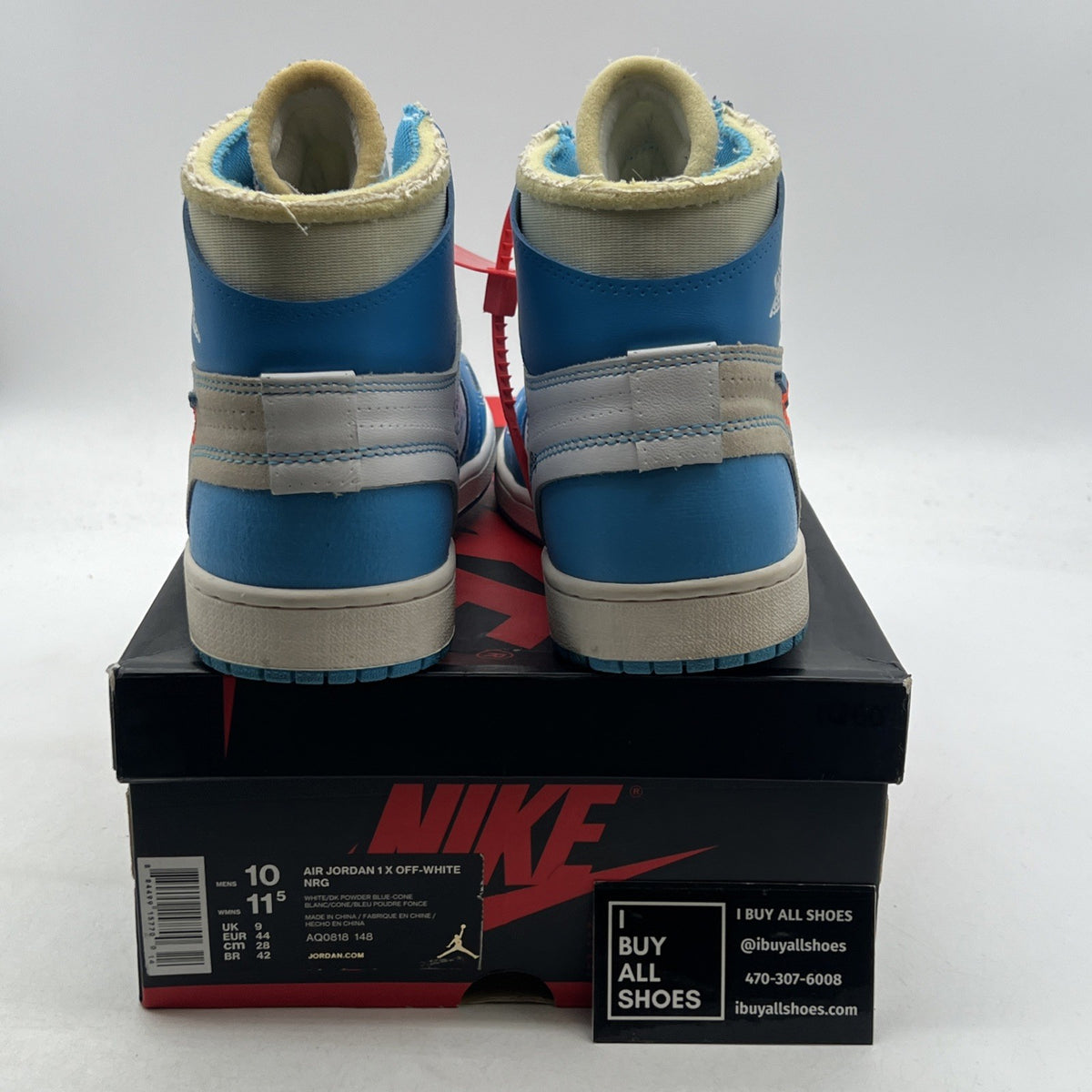 Size 10 - Air Jordan 1 Retro OG x Off-White High UNC (AQ0818-148)