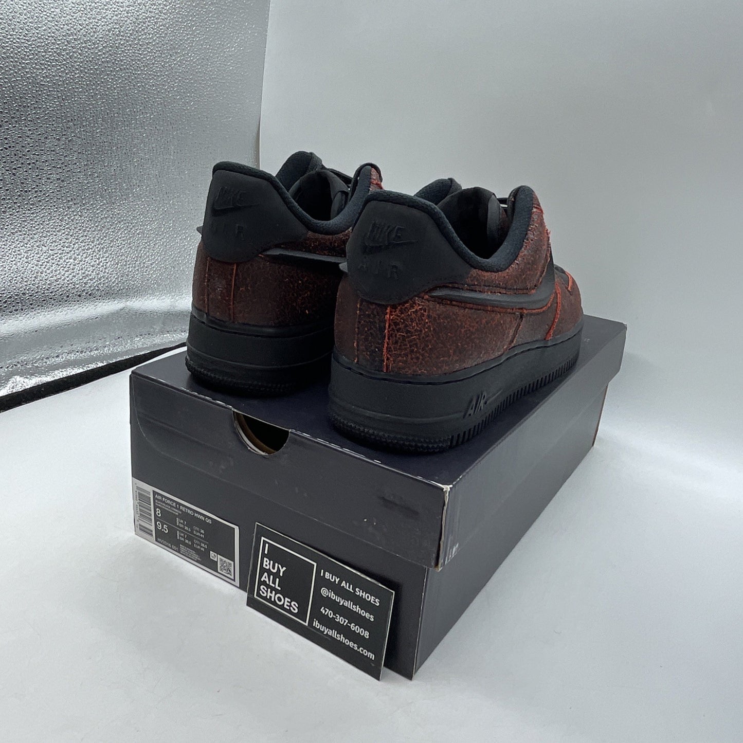 Size 8 - Nike Air Force 1 Low Halloween Skull (HV2016-001)